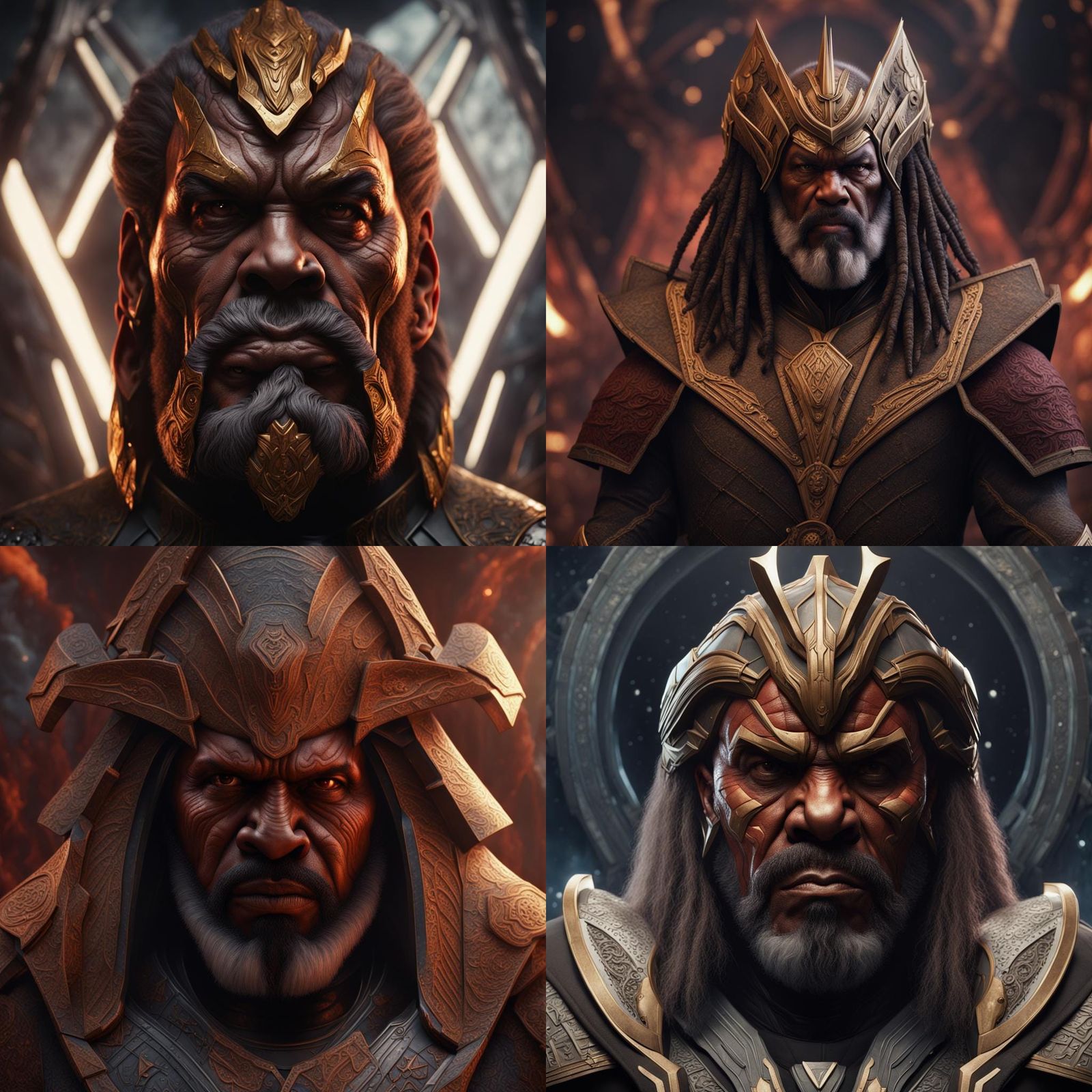 Worf, the Klingon King: Detailed Matte Painting