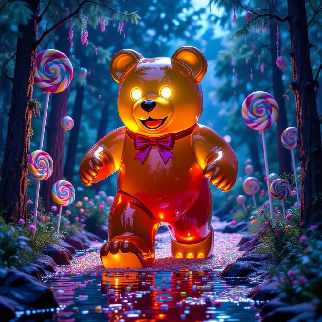 Gummy Bear Monster in Candyland Fantasy