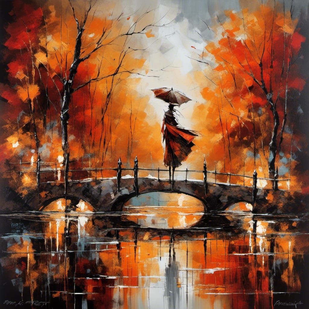 Wednesday Character in Woodsplash Style