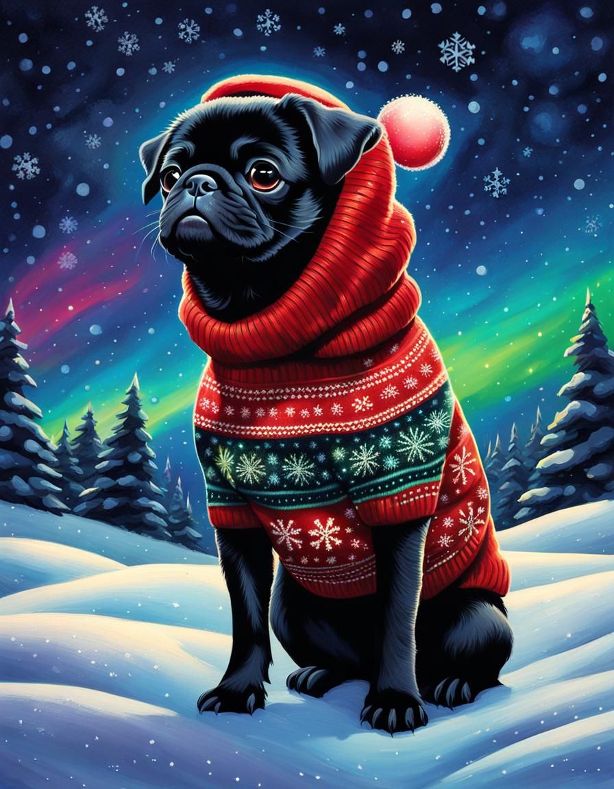 Christmas Pug