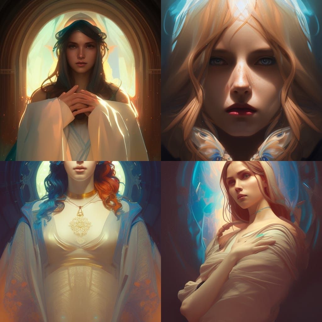 Detailed Portrait of Underground Woman, Artstation Style