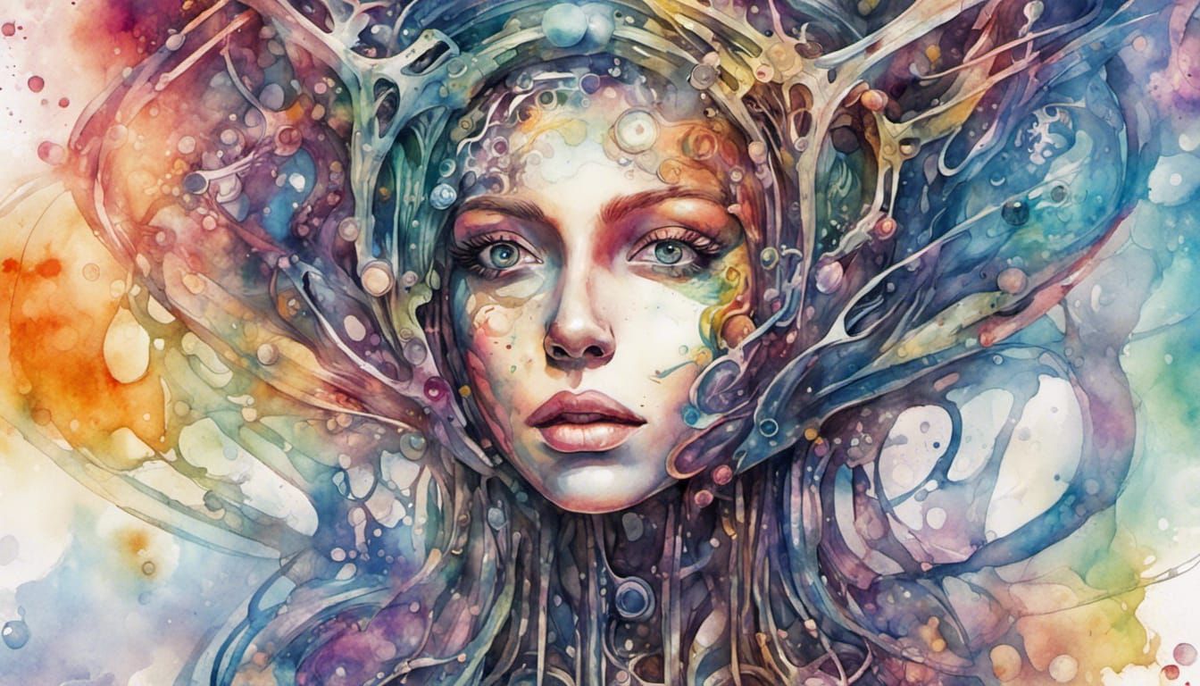 Psychedelic space elf lady