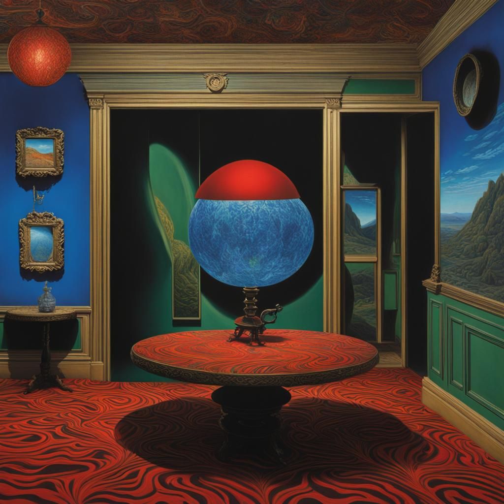 Lush Forest Hike in Surrealist Style