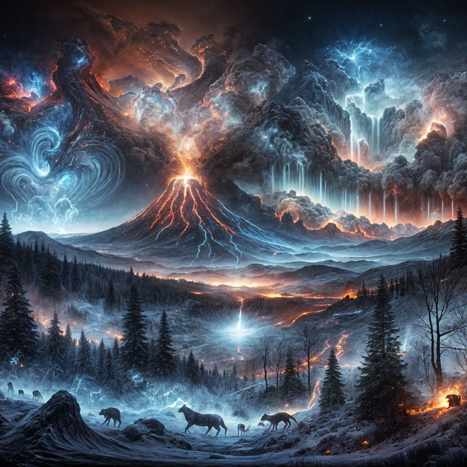 Cosmic Eruption: A Noctilucent Nightmare