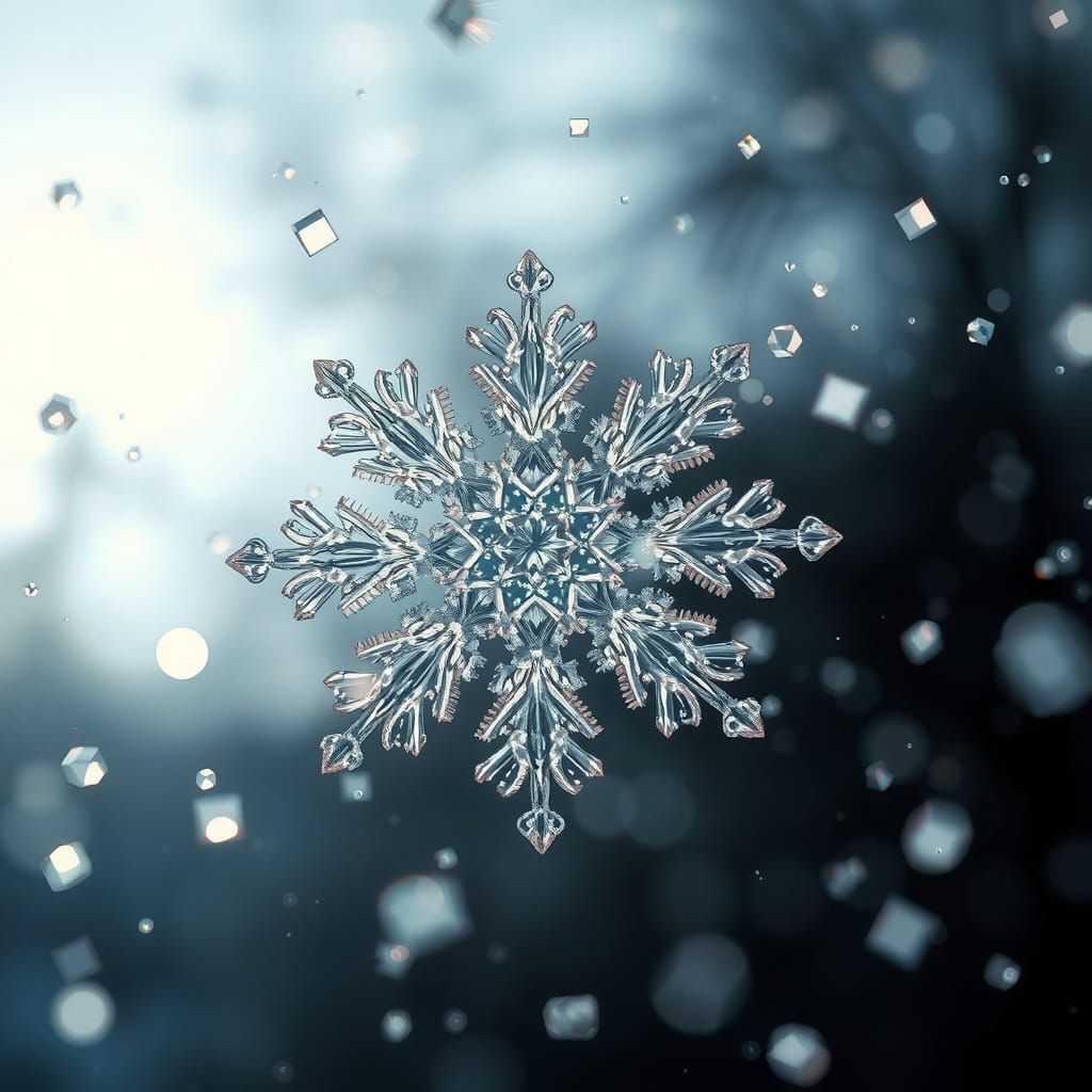 Hyperrealistic Mandelbrot Fractals in Winter Wonderland