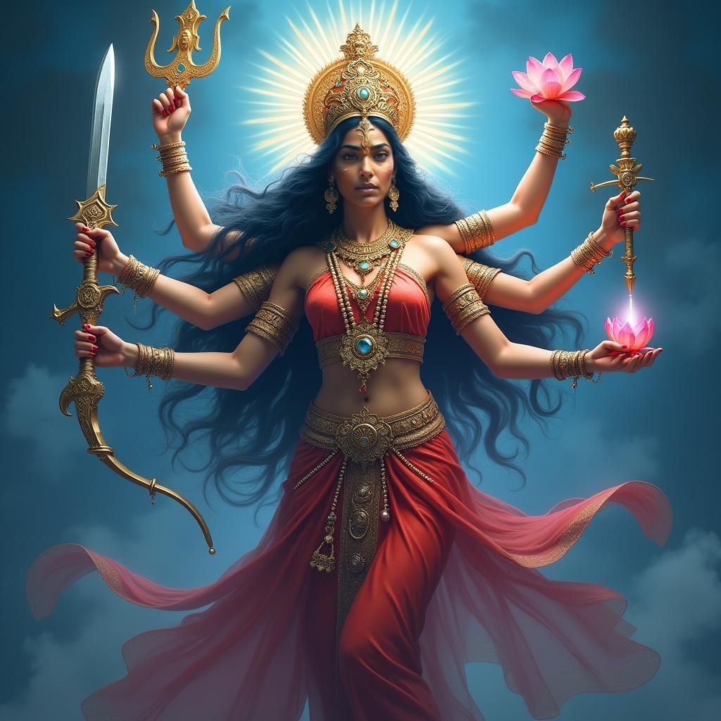 Goddess with Six Arms: Fantasy Concept Art