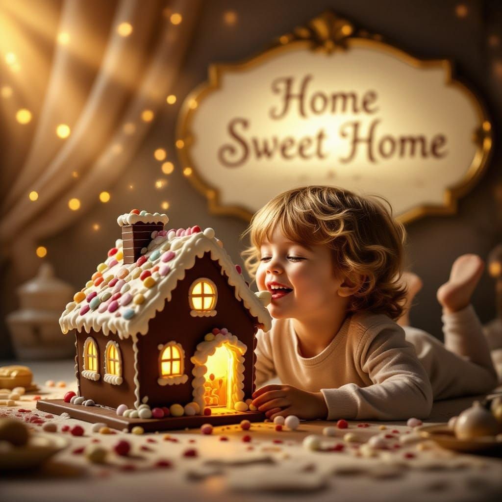 Magical Chocolate House Enchanted Scene