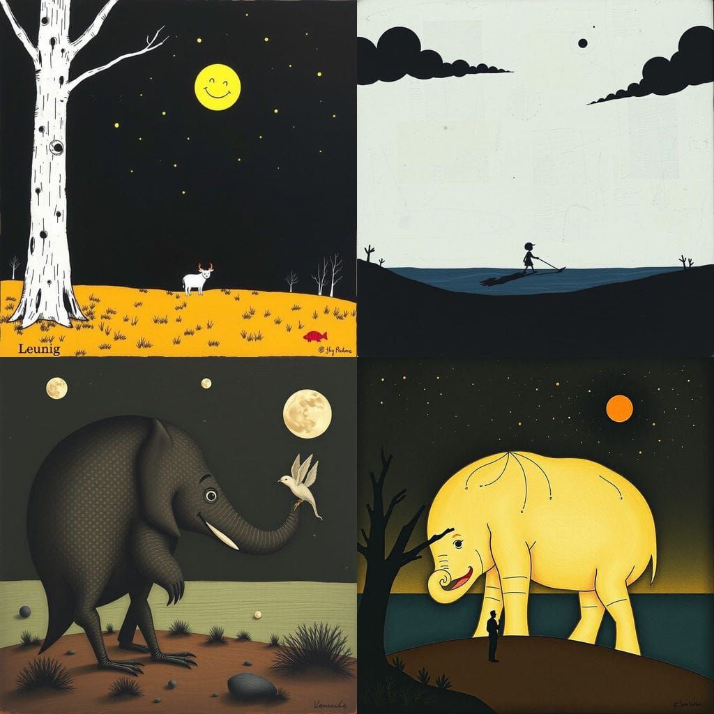 Whimsical Illustrations in a Quirky Cartoon Style