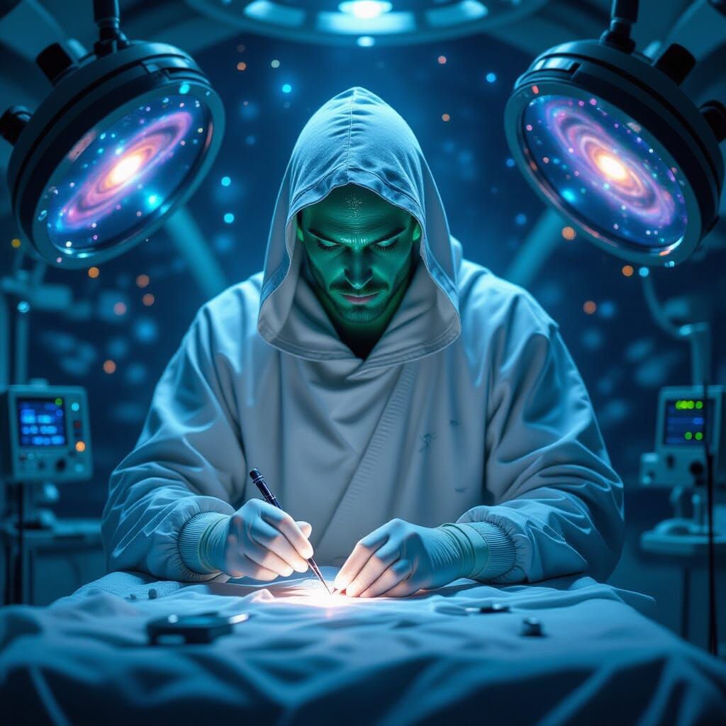 Spectral Surgeon Operating on Stardust Patient in Cosmic The...