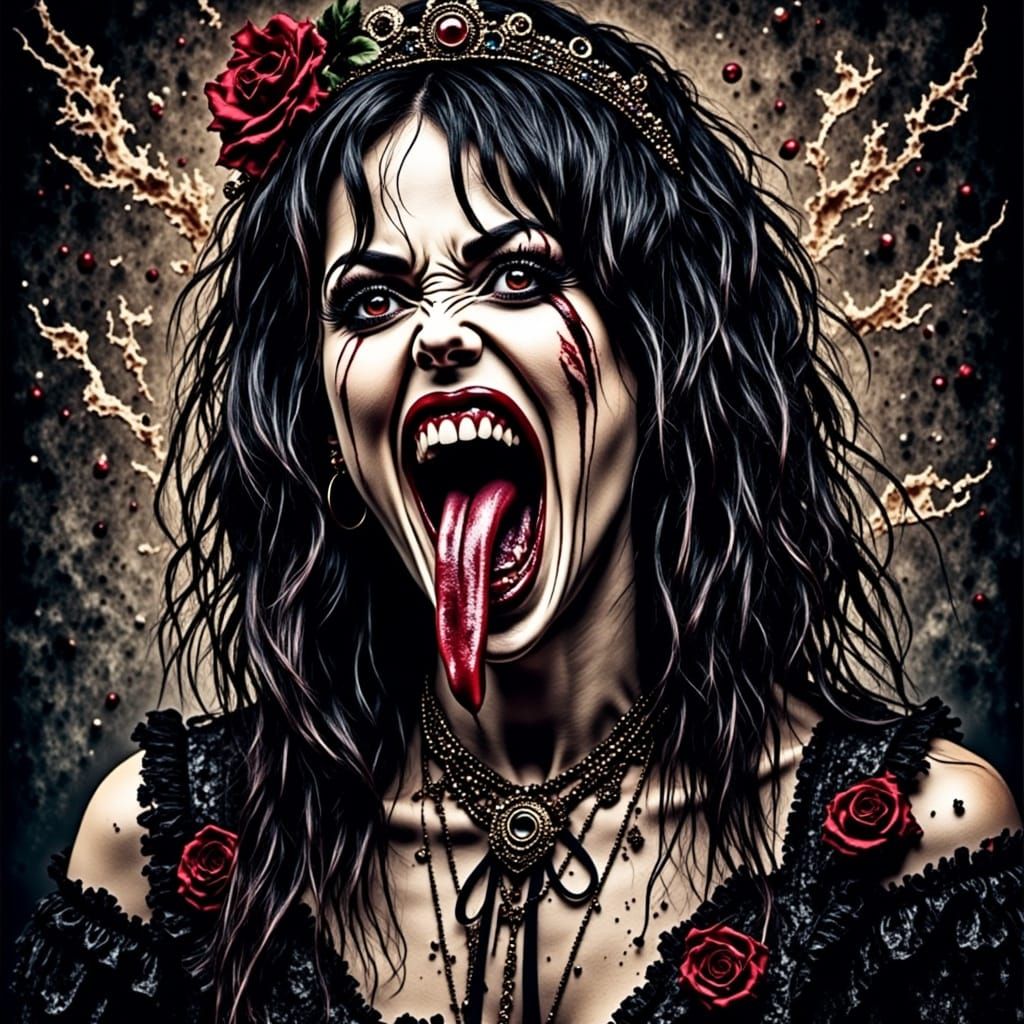 Emotive Screamo Portrait of a Mysterious Woman