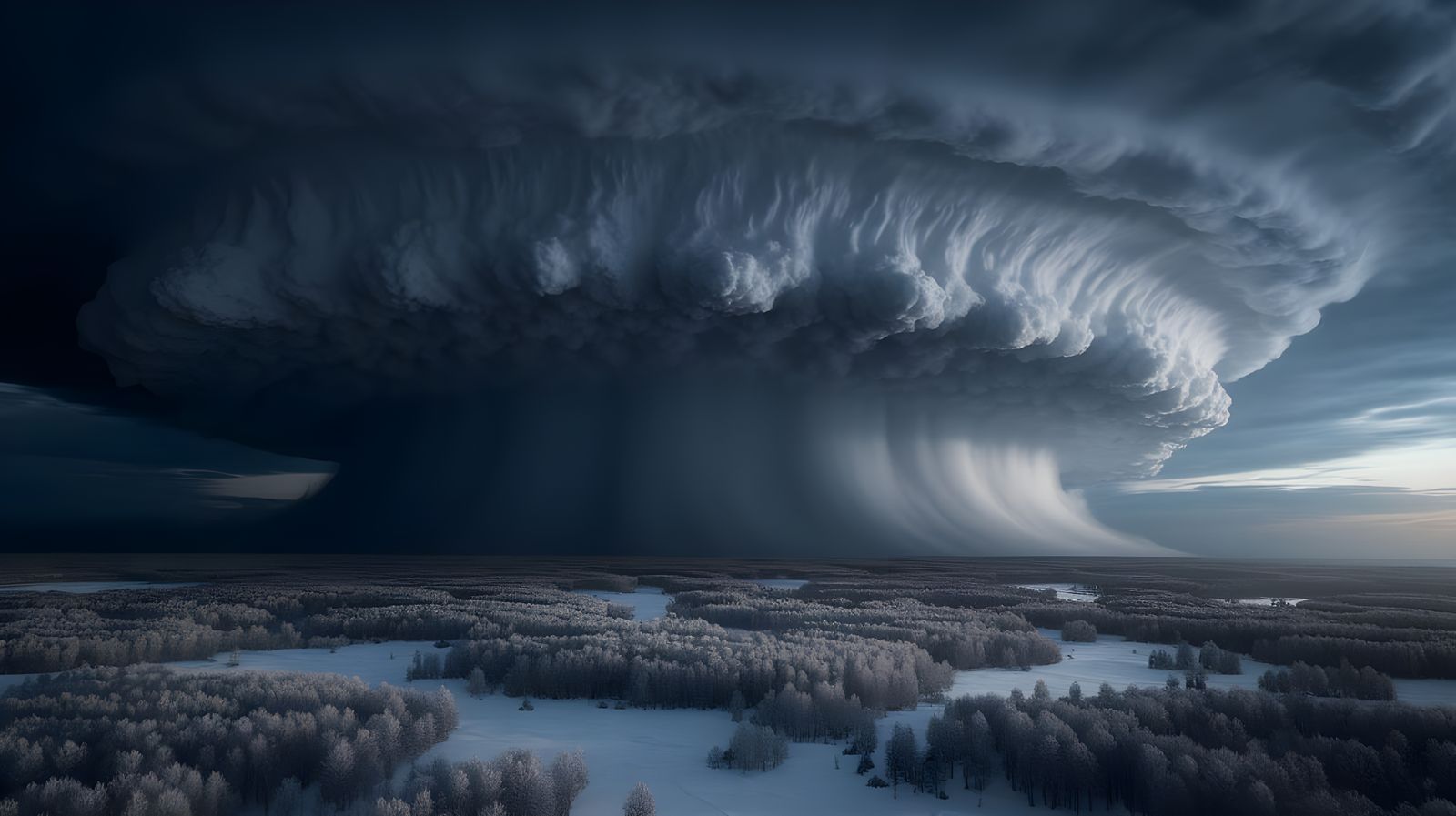 Dramatic Turner-Inspired Stormy Winter Landscape