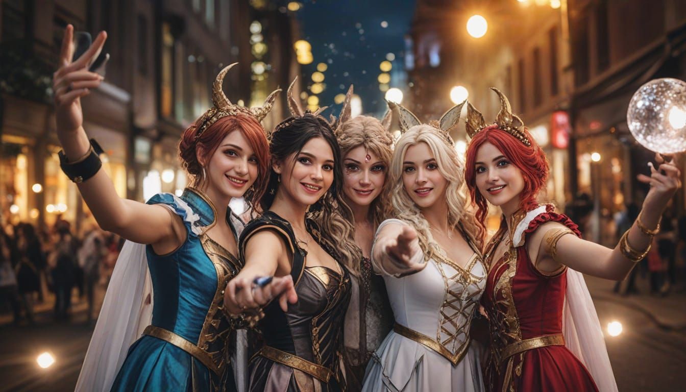 Cosplayers Selfie at Winter Comiket in 8K