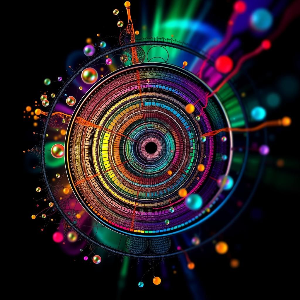 Optical Illusion: Abstract Vector Fractal in Zentangle Style