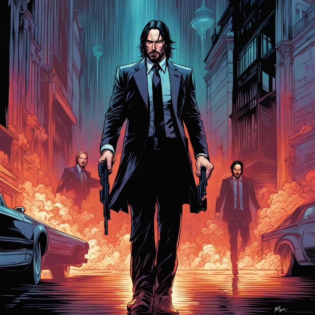 John Wick Comic Book Art by Brooks and Mumford