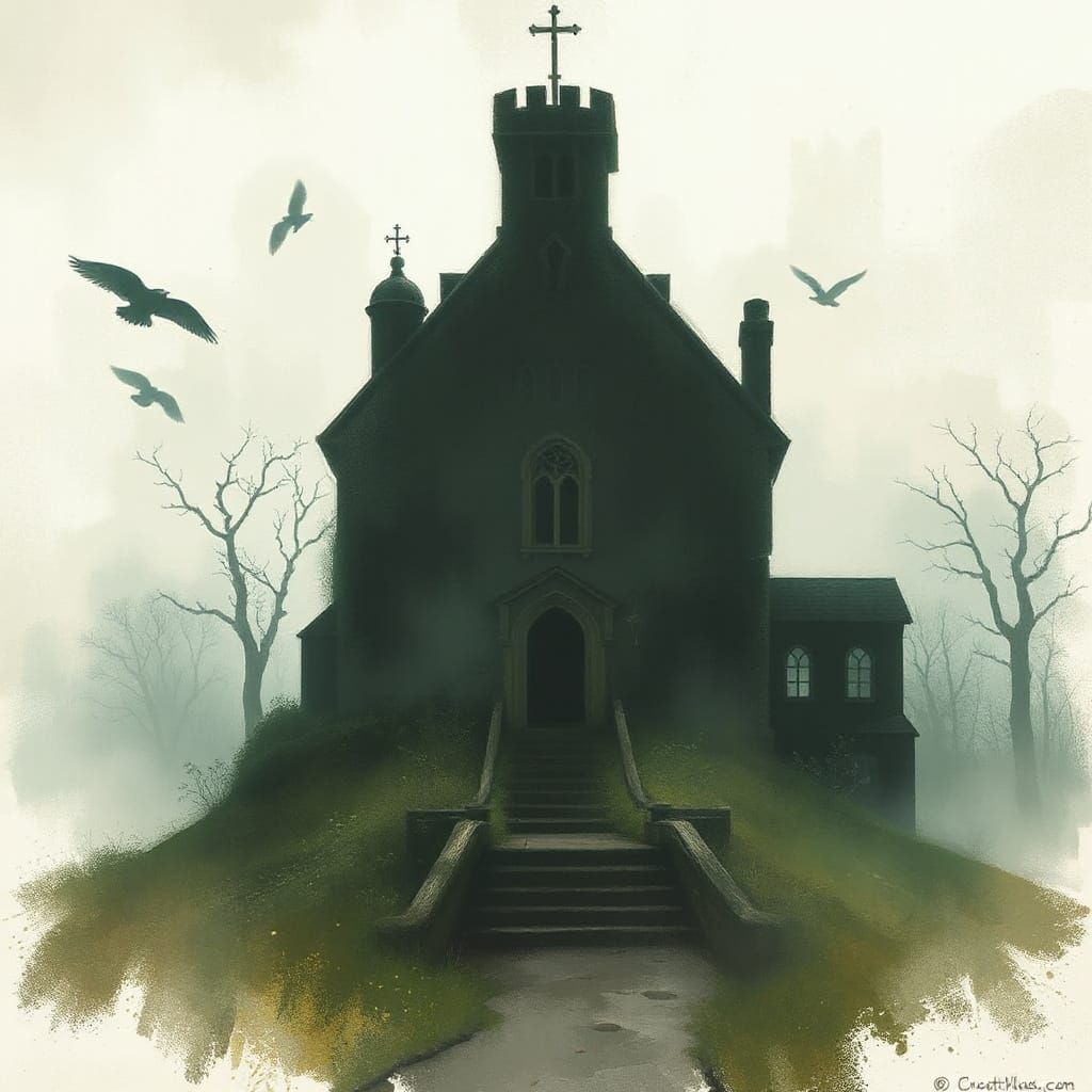 Ghostly Figure Haunting Croft Manor