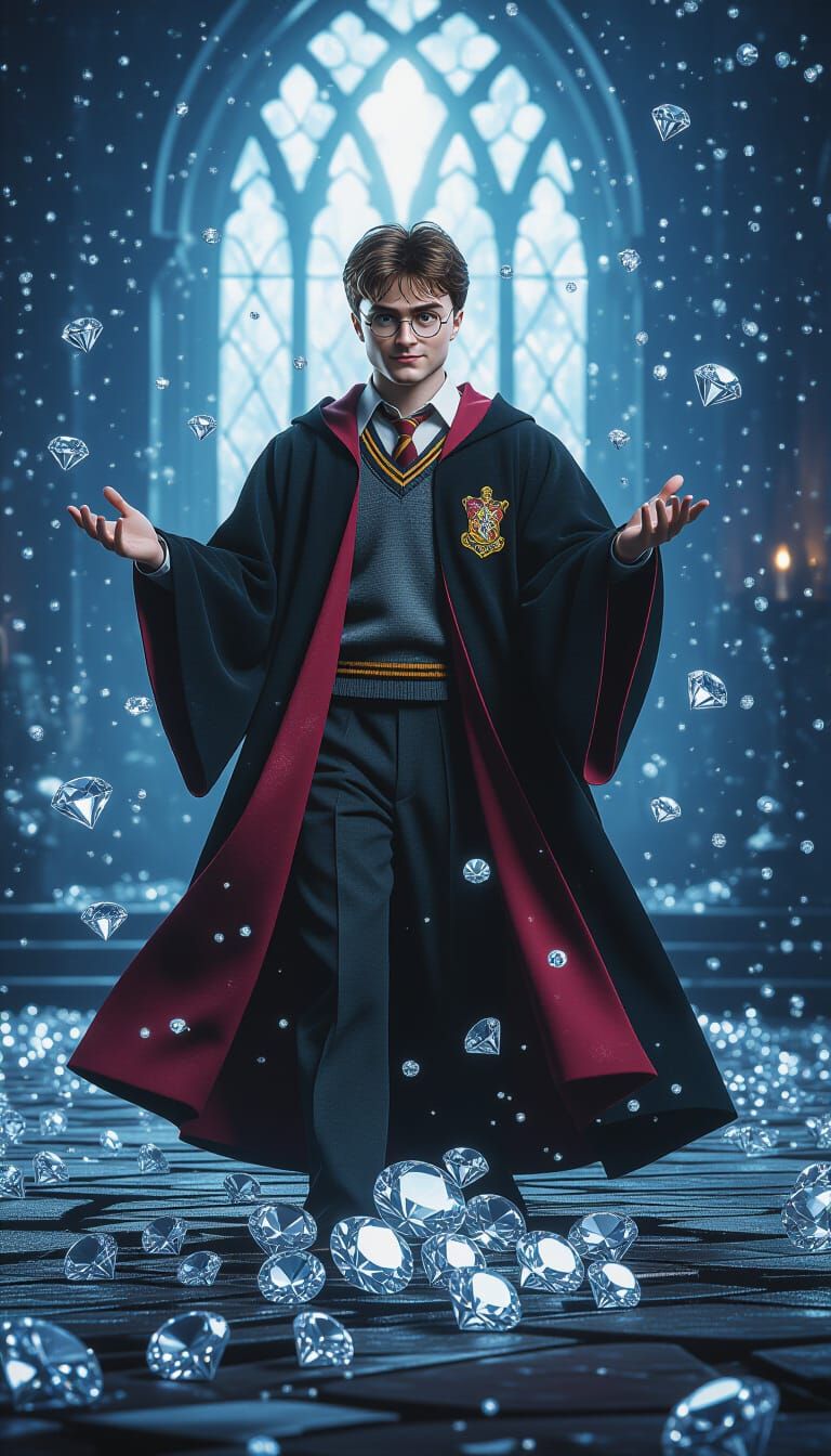 Harry Potter Diamond Magic: Hyperrealistic Fantasy Art