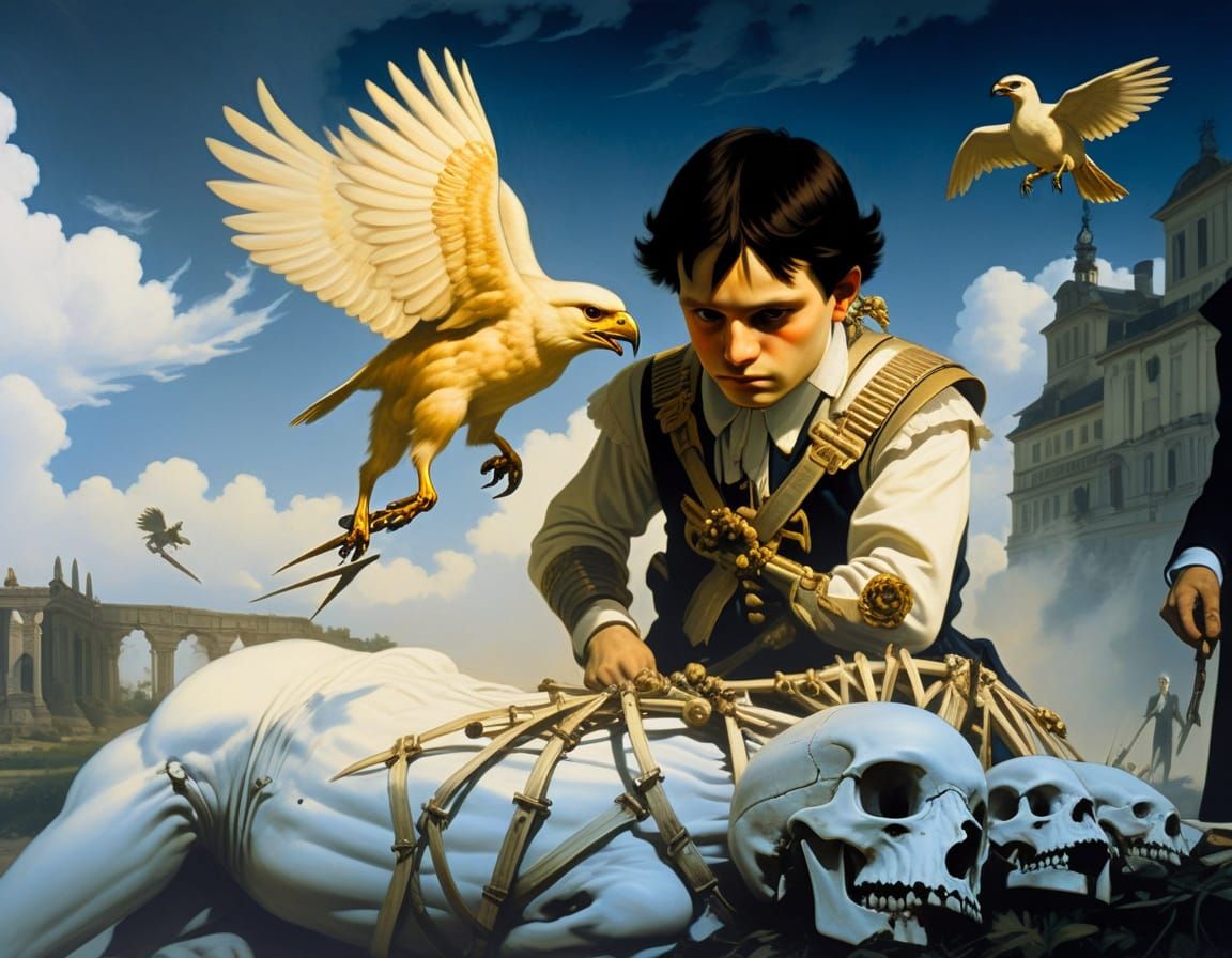 Eldritch Horror Figure in Warm Golden Lighting