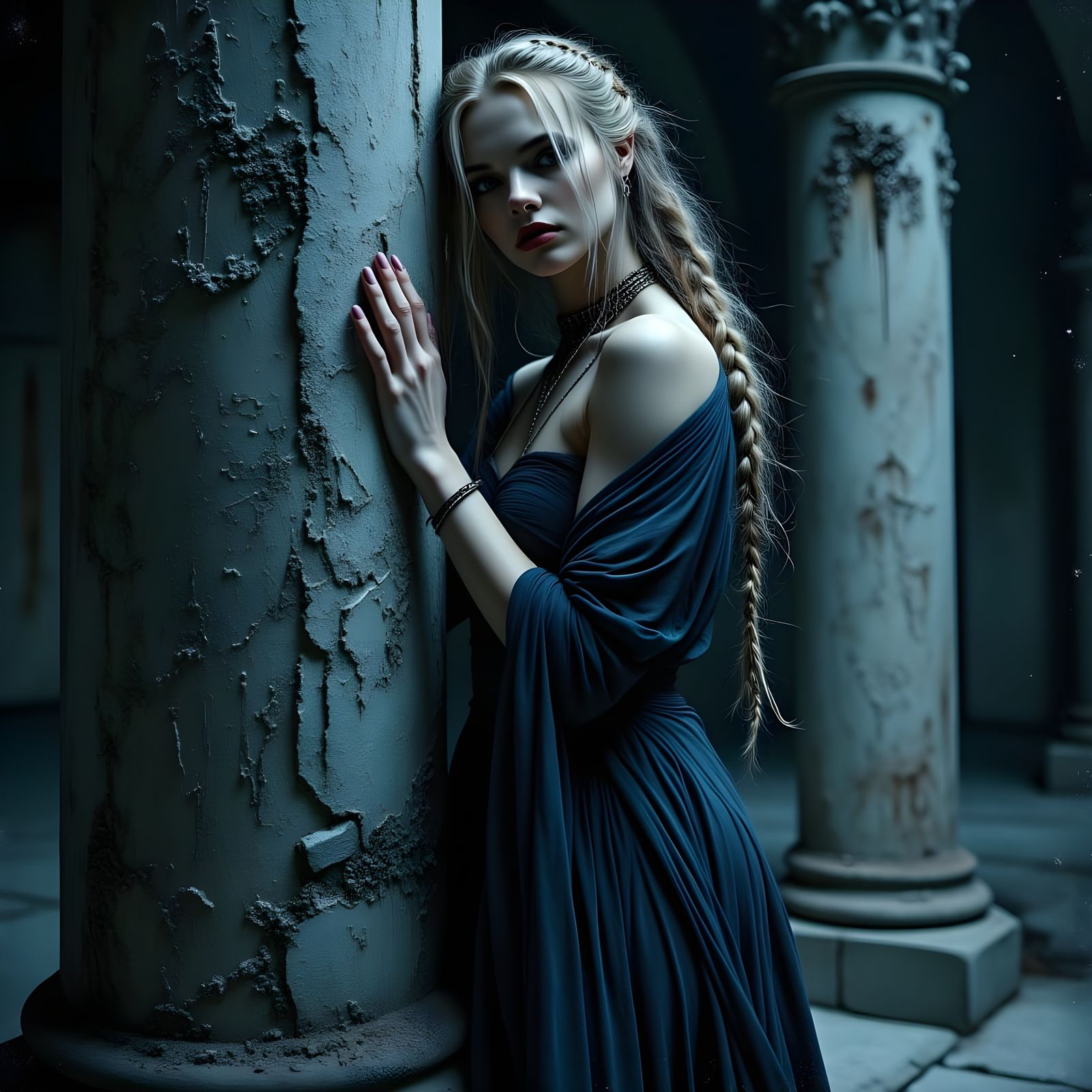 Norse Goddess in Gothic Dark Fantasy Portrait