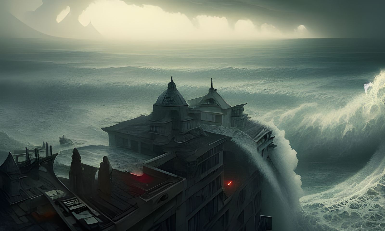 Tsunami Devastation: Epic Cinematic Digital Painting
