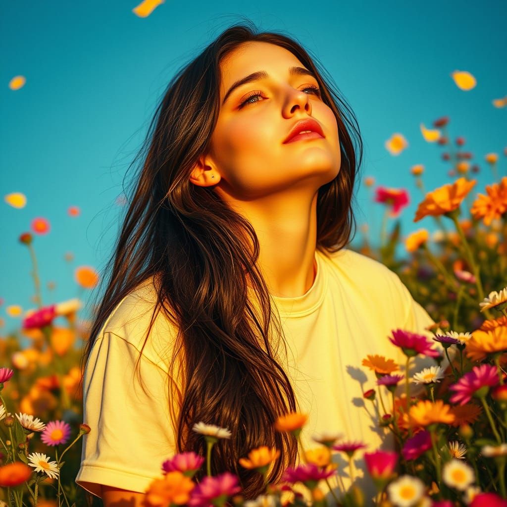 Wildflower Goddess in Whimsical Bloom