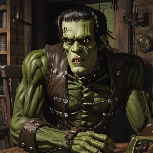 Frankenstein's Monster in Albright Style
