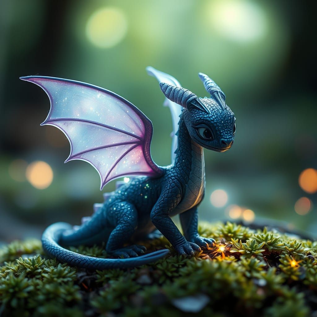 Enchanting Stardust Dragon with Translucent Wings