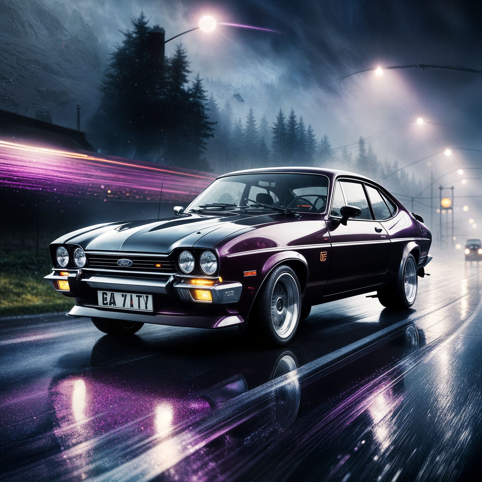 Ford Capri Supercar in Dark Fantasy Style