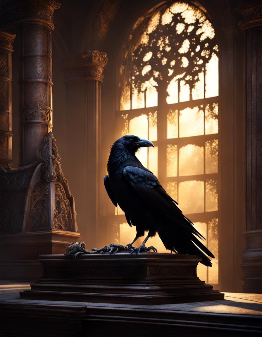 Demon Raven Guards Mortuary in Horrorcore Style