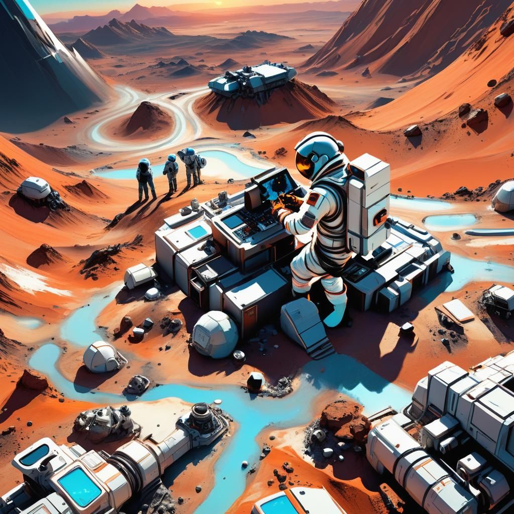 Terraforming a Barren Planet: Low-Poly Concept Art