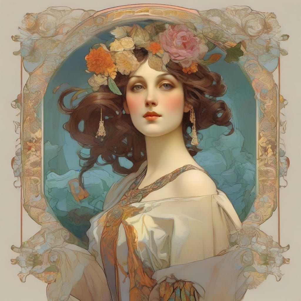 Surreal Pop Art Portrait in Triadic Colors