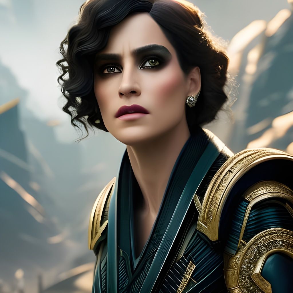 Iridescent Non-Binary Entity: Digital Art Portrait