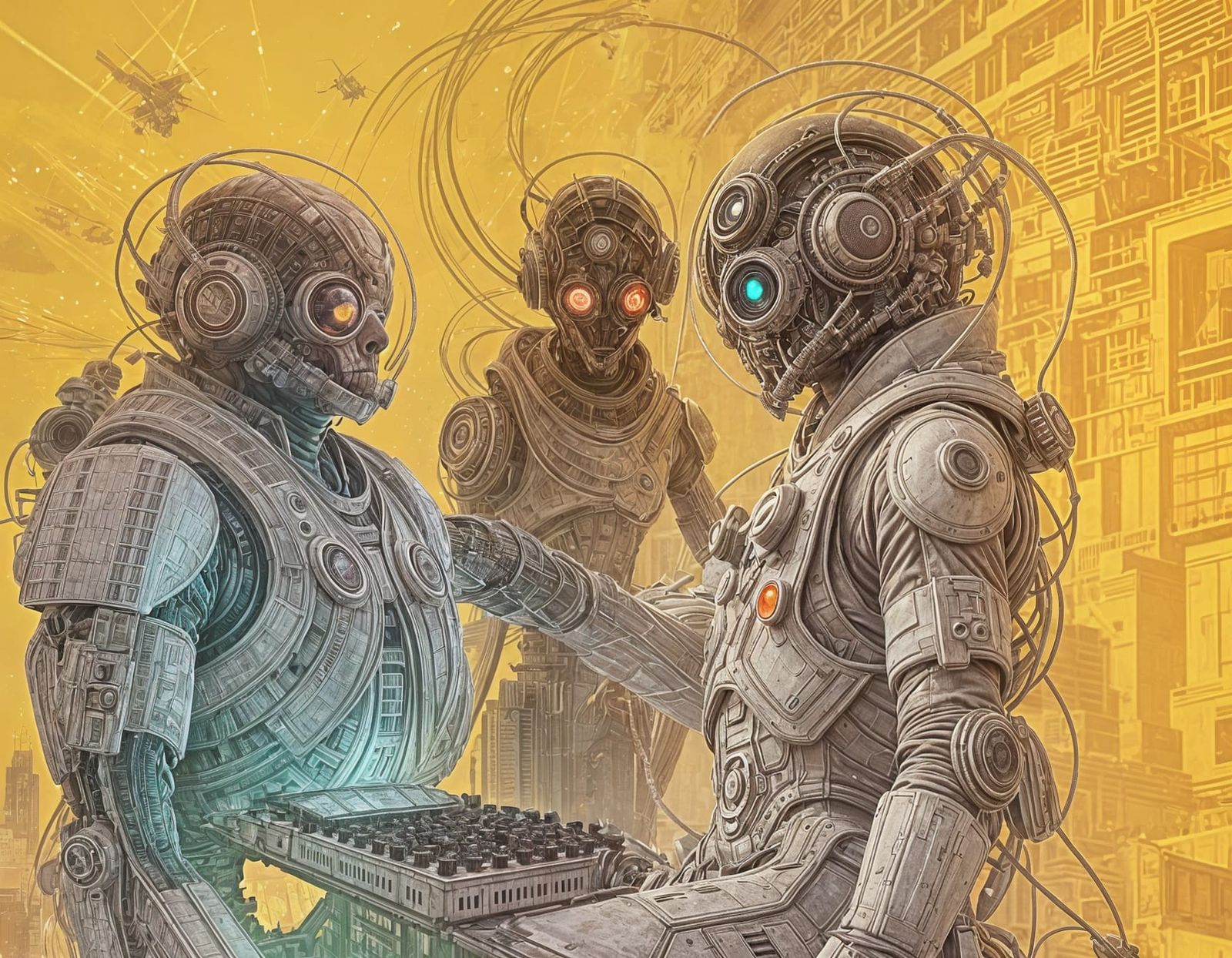 Dystopian MIDI Artist in Alien Wasteland