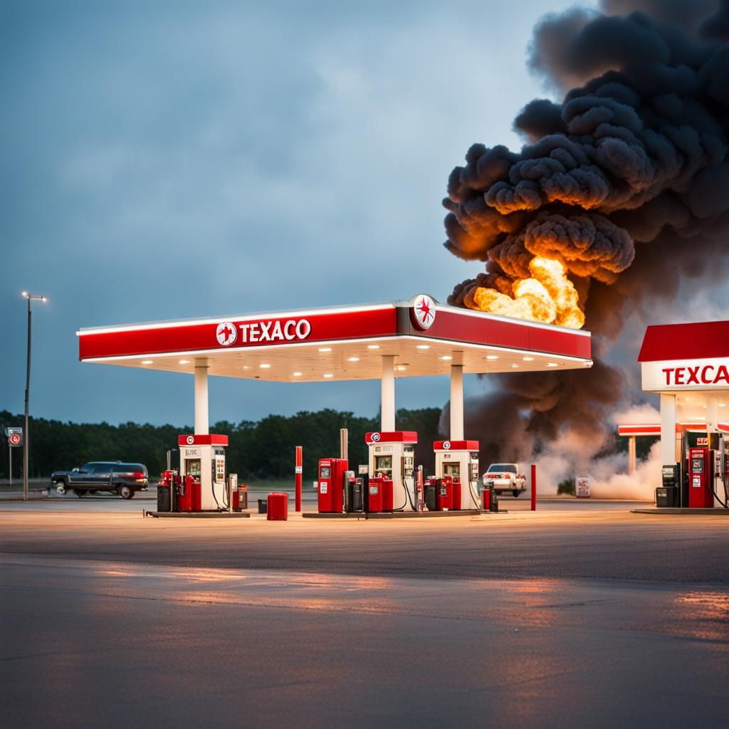Gas Station Explosion Captured with Professional Photography