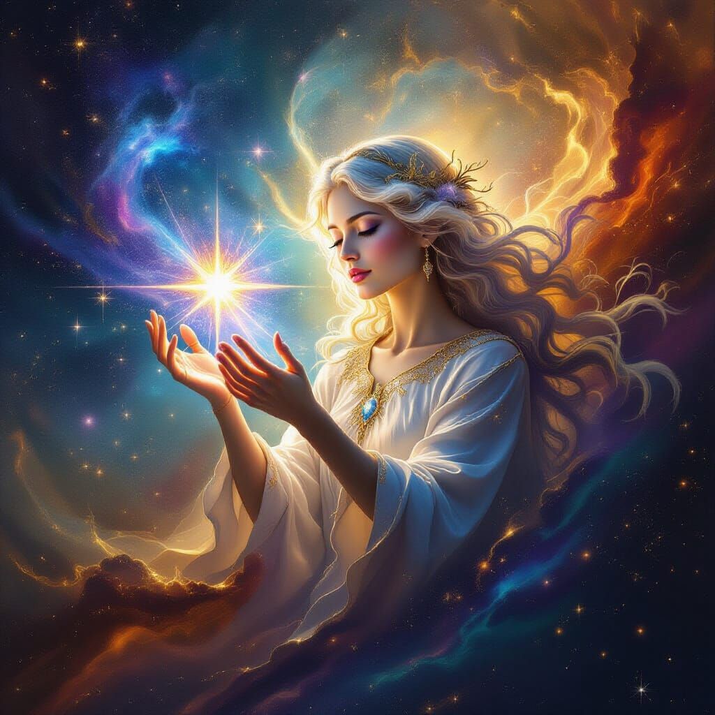 The Creator: Cosmic Being Crafting Stars