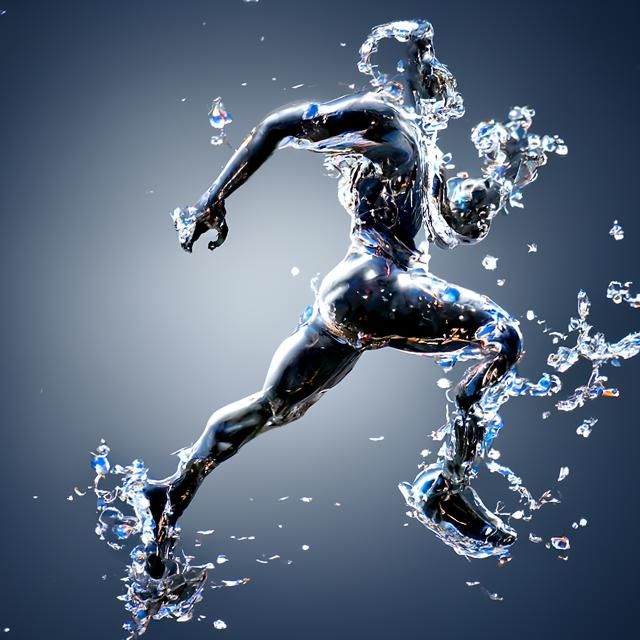 Running Water: Start image made using Nightcafe