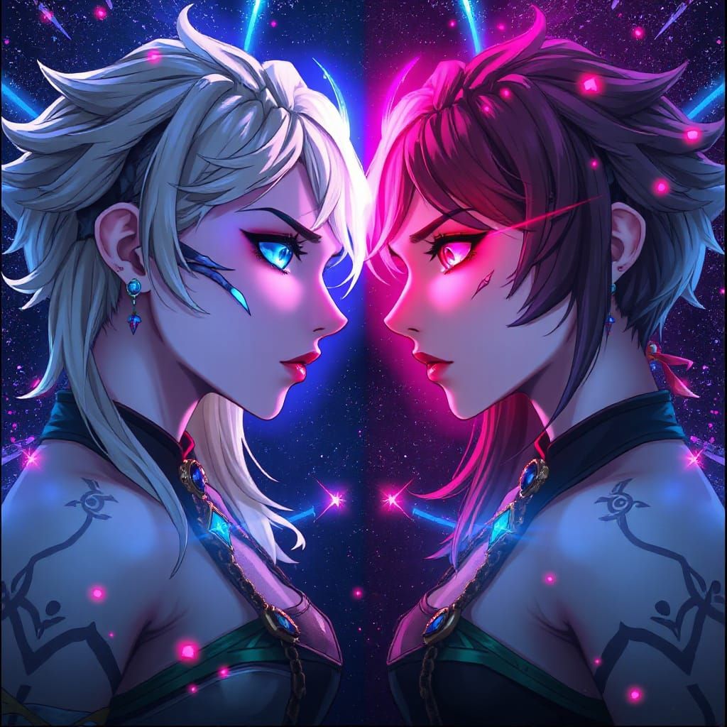 Fantasy Goddesses Engage in Intense Spiritual Confrontation