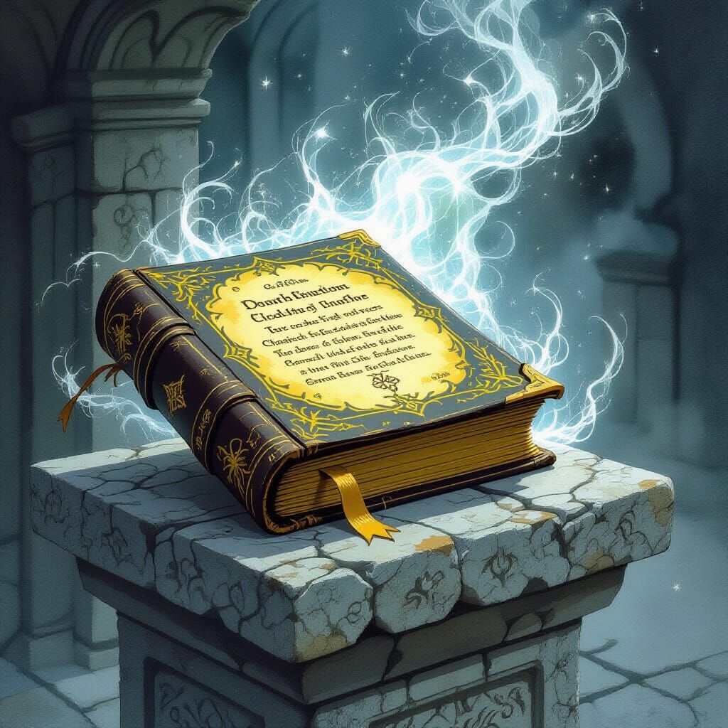 Ethereal Grimoire with Arcane Energy