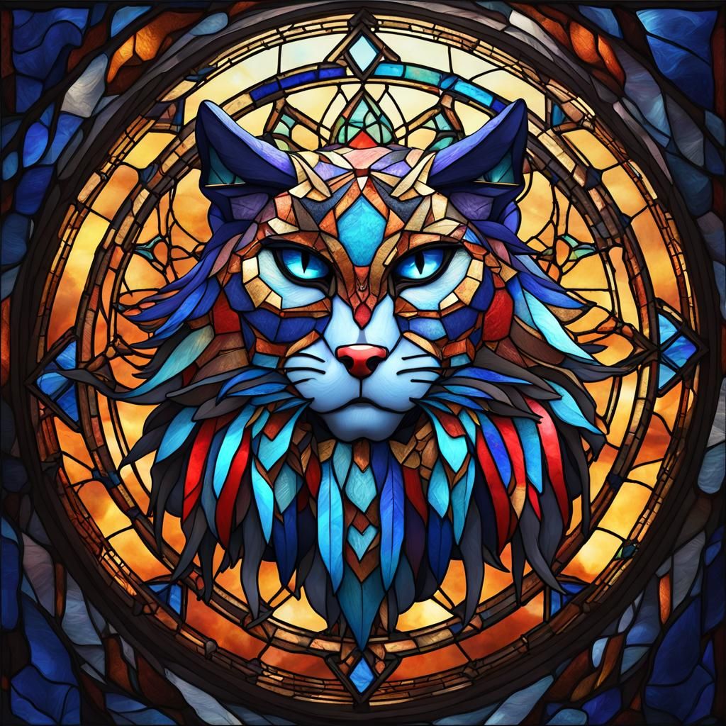 Stained Glass Dream Catcher with Asian Prince