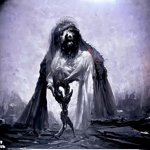 Terrifying Dybbuk Horror in Doré and Rutkowski Style