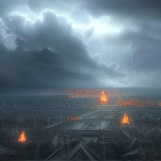 Epic Hellfire Digital Matte Painting