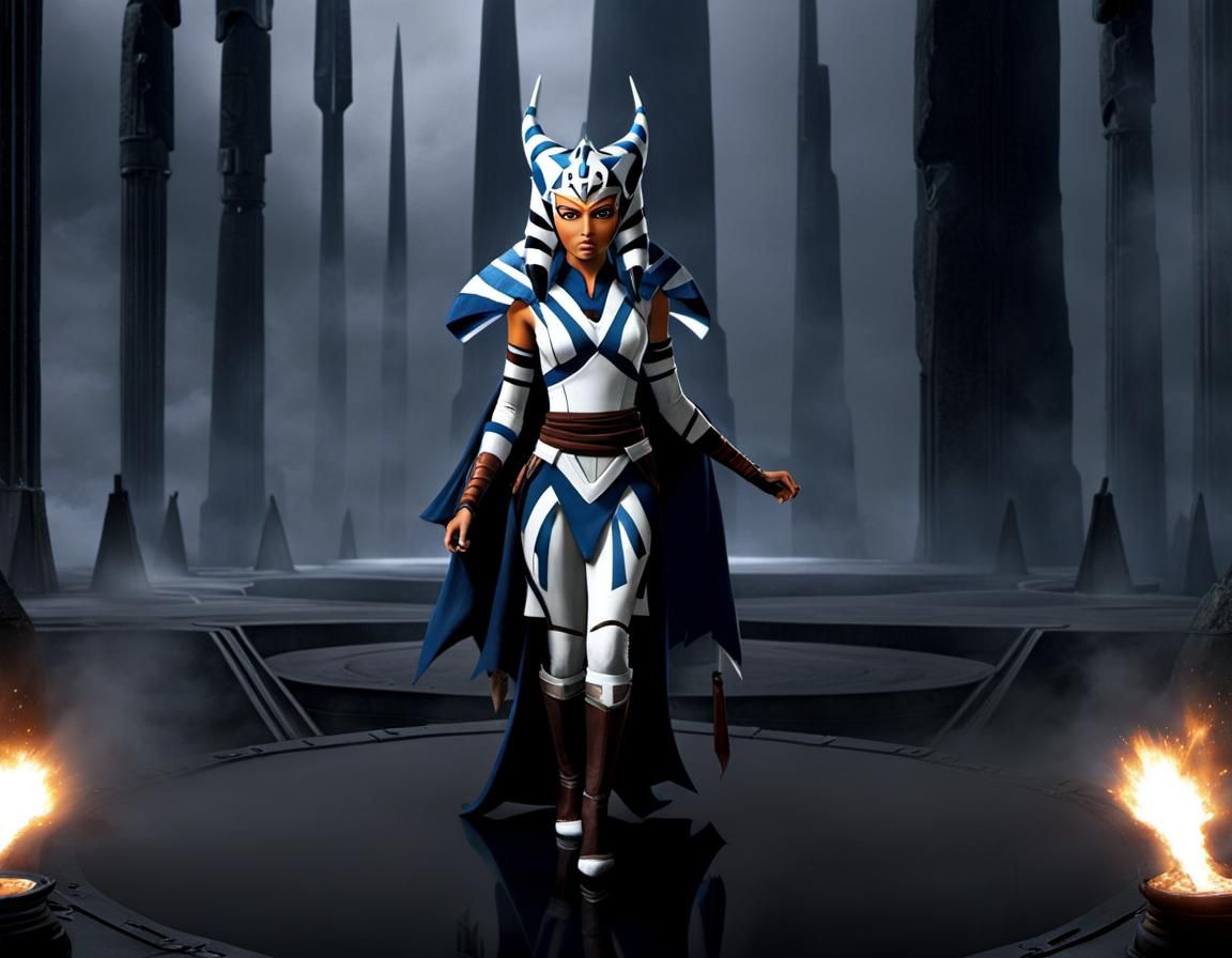 Ahsoka Tano: Goddess of Darkness in Horror Style