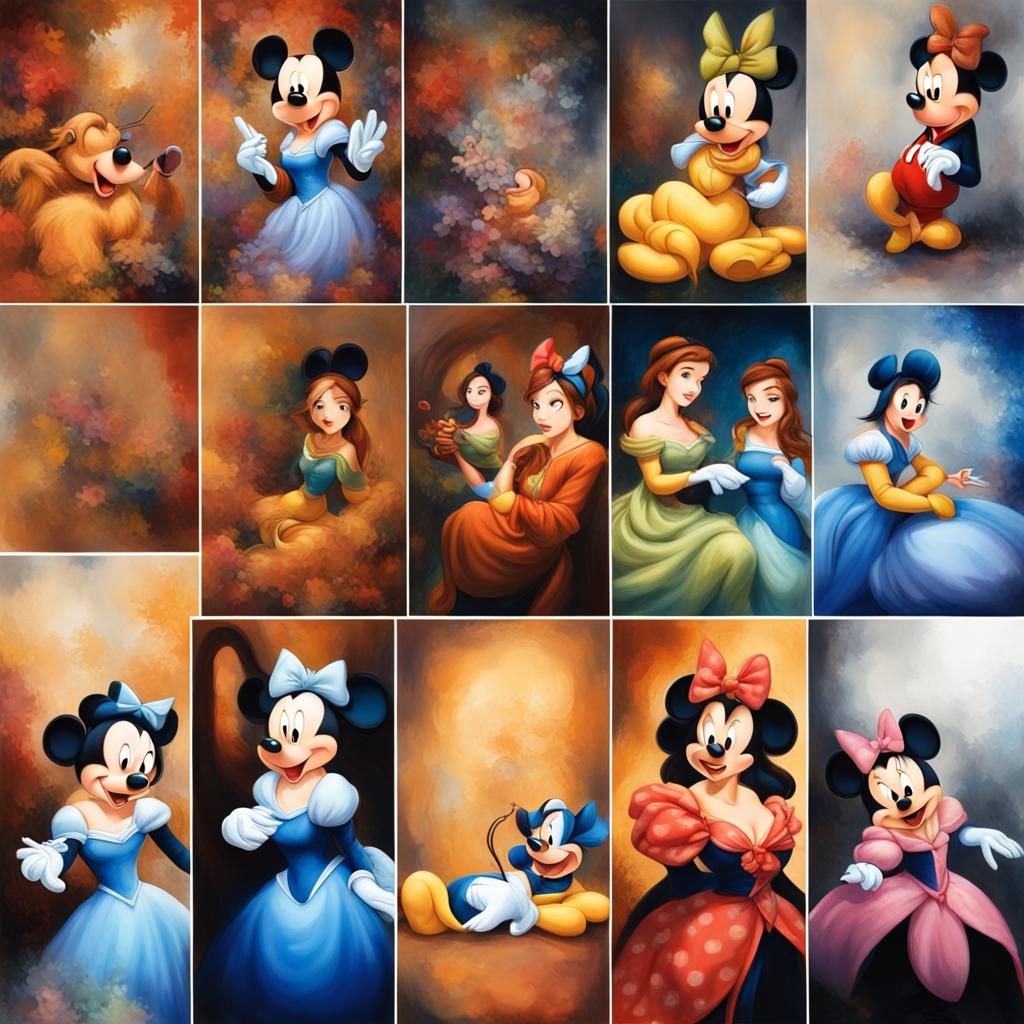 Disney Characters Reimagined with Airbrush Techniques