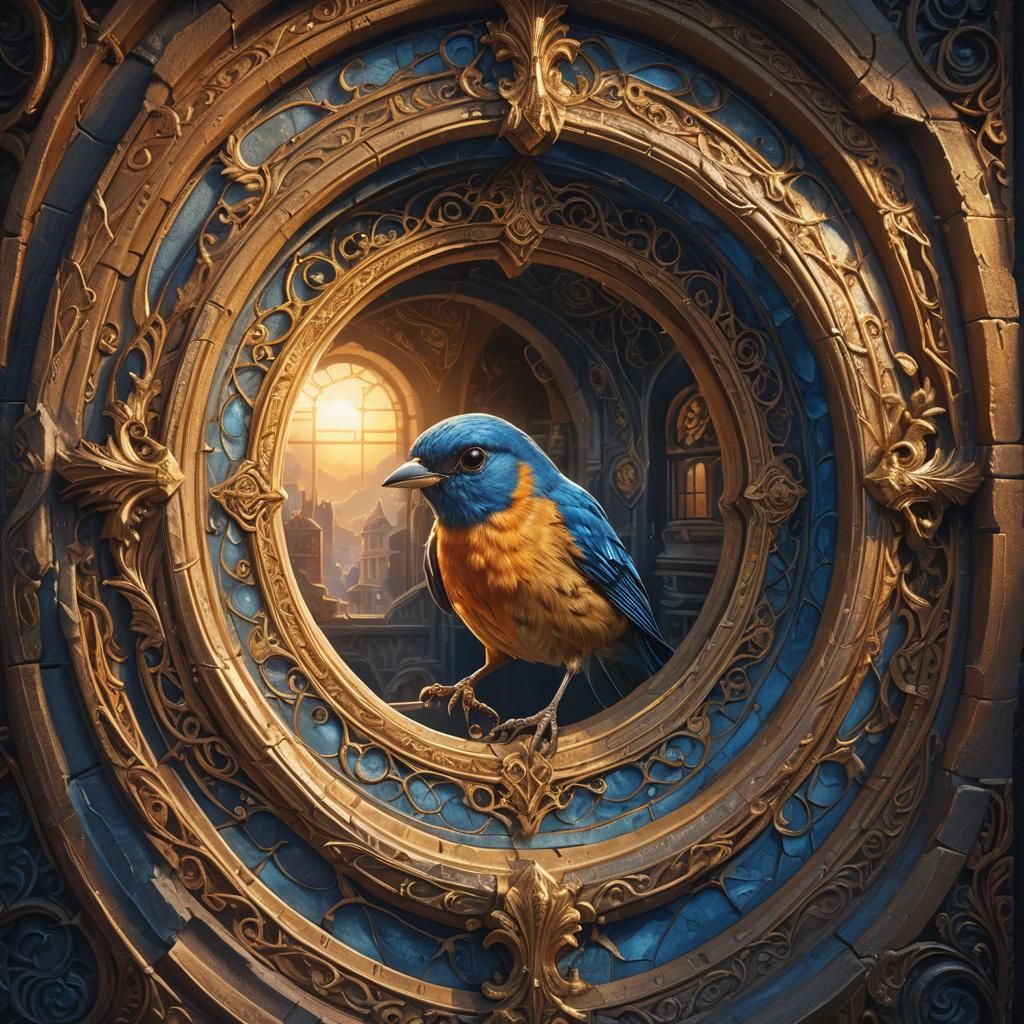 Bird's Eye View of Mystical World in Digital Art