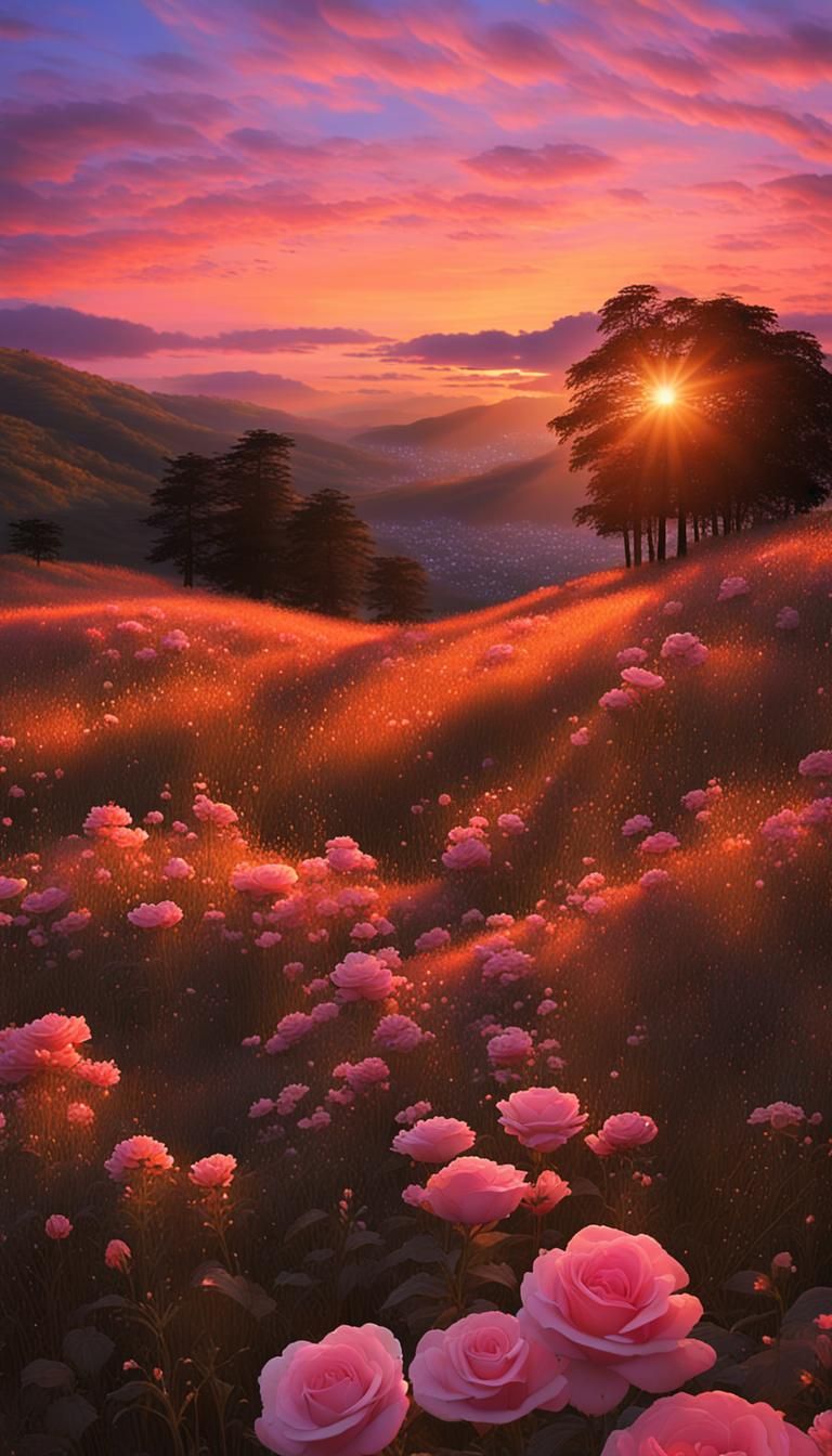 Sunset Portrait: Woman Bathed in Golden Light