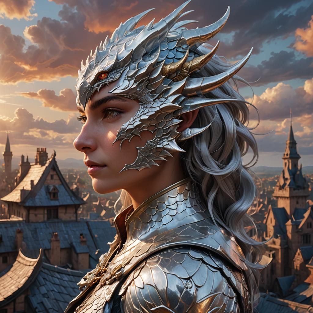 Silver Dragon on Aegonfort: Cinematic Concept Art