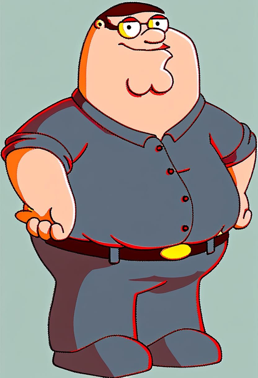 Handsome Man in City Square Digital Painting