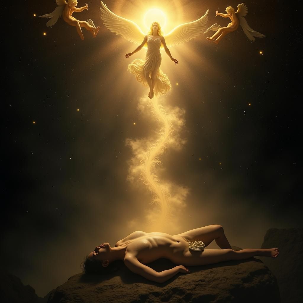 Ethereal Soul Ascending to Celestial Realms
