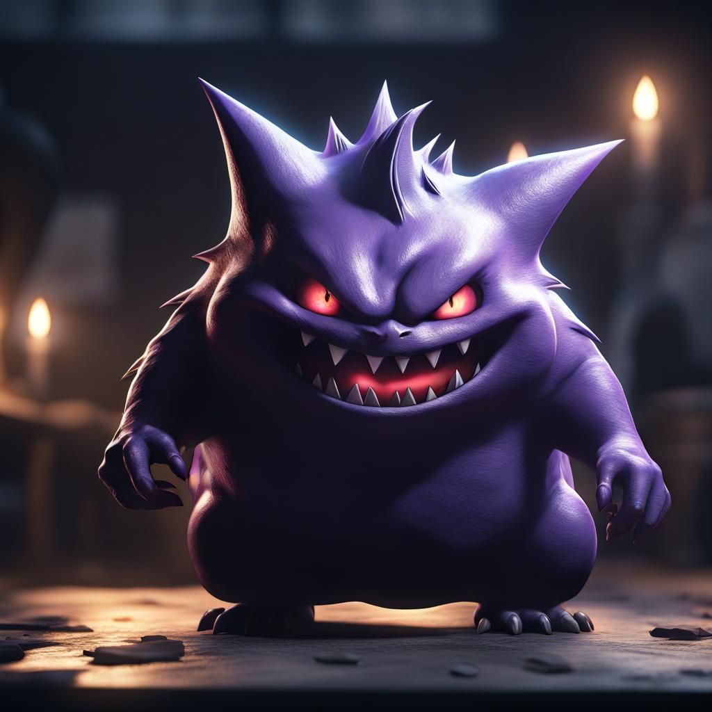 Realistic Gengar Concept Art in 8K Resolution