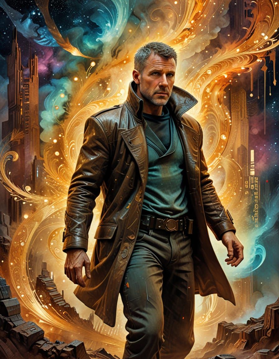 Rick Deckard in Space: Impasto Masterpiece