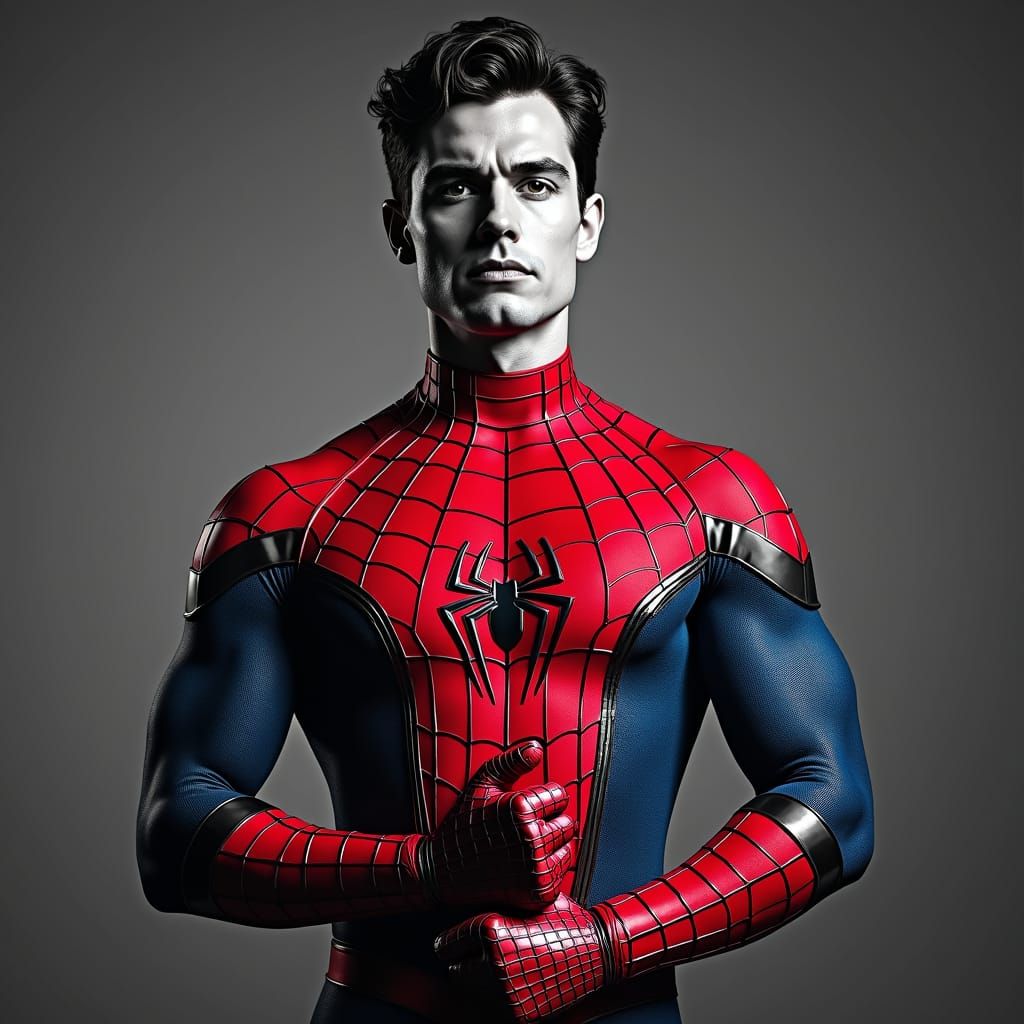 Spider-Man Portrait in Pop Art Style